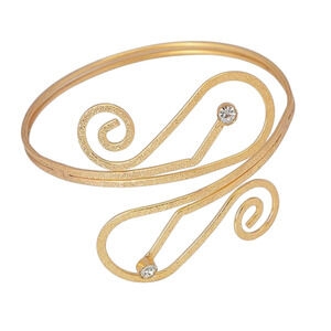 Boutique New gold tone Egyptian style arm bangle with rhinestones from Boutique